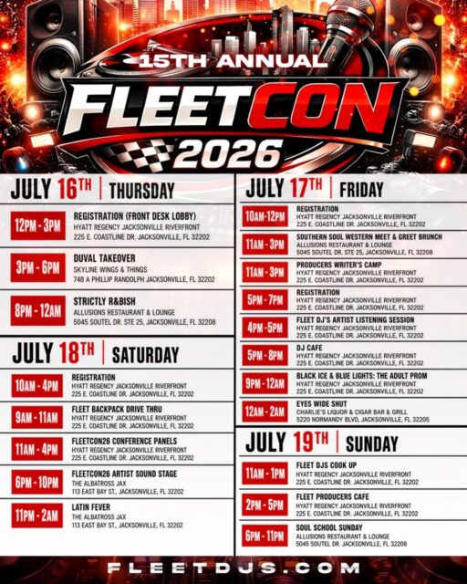 FleetCon Itinerary